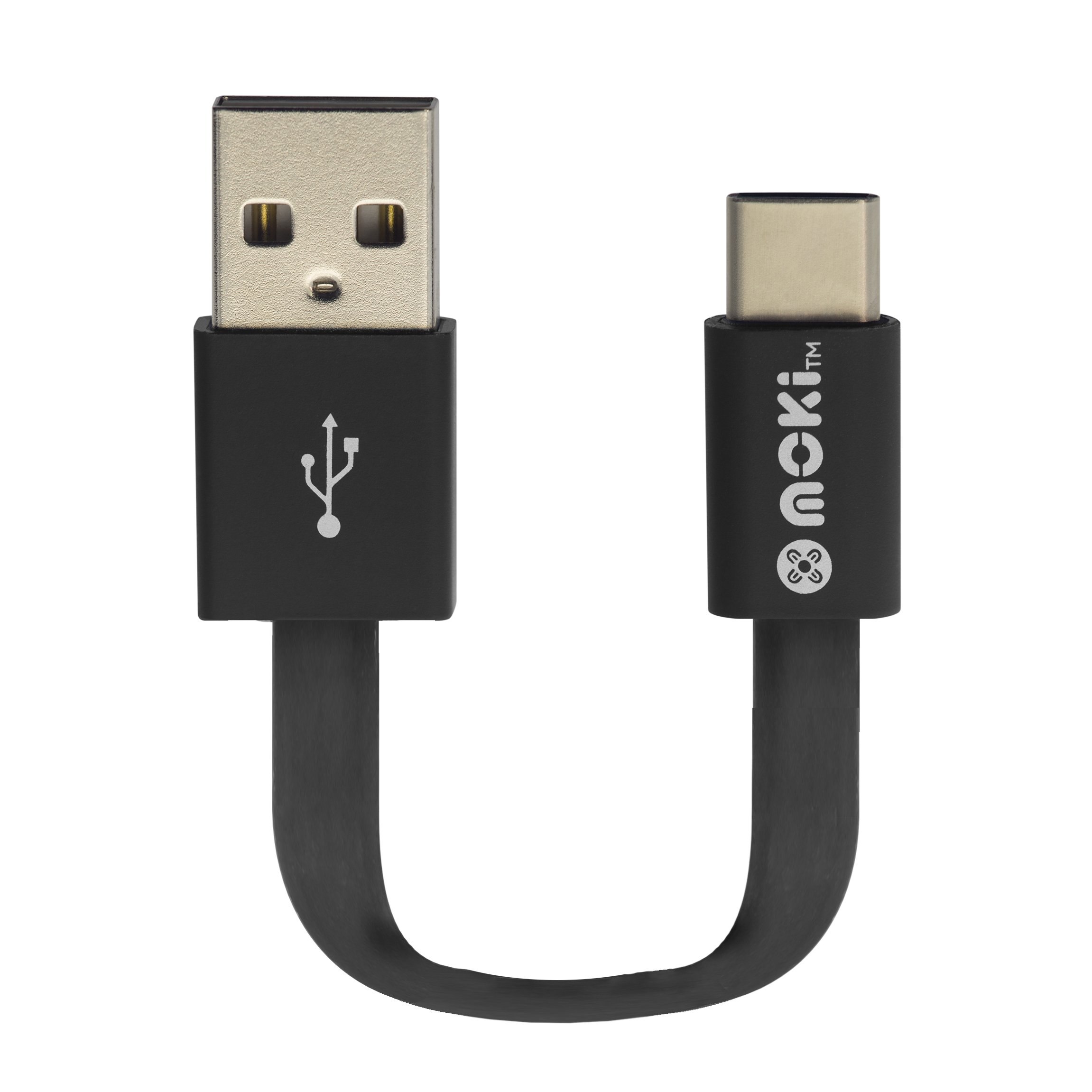 MOKI Pocket Type-C SynCharge Cable, 10cm long, featuring Type-C to USB connectors for charging and syncing devices.